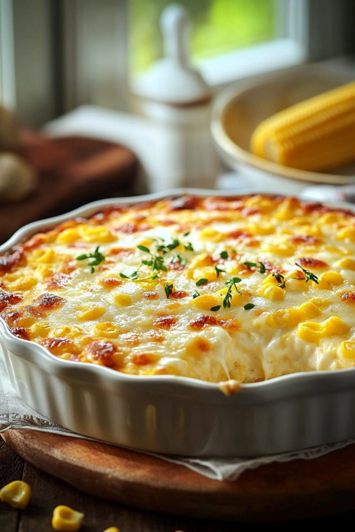 Delicious Cheesy Cream Cheese Corn Casserole Recipe