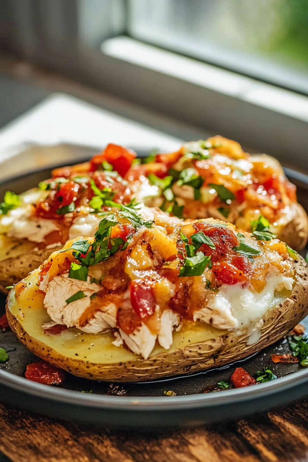 Loaded Chicken Twice Baked Potato