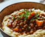Hearty Lentil Stew on Creamy Mash