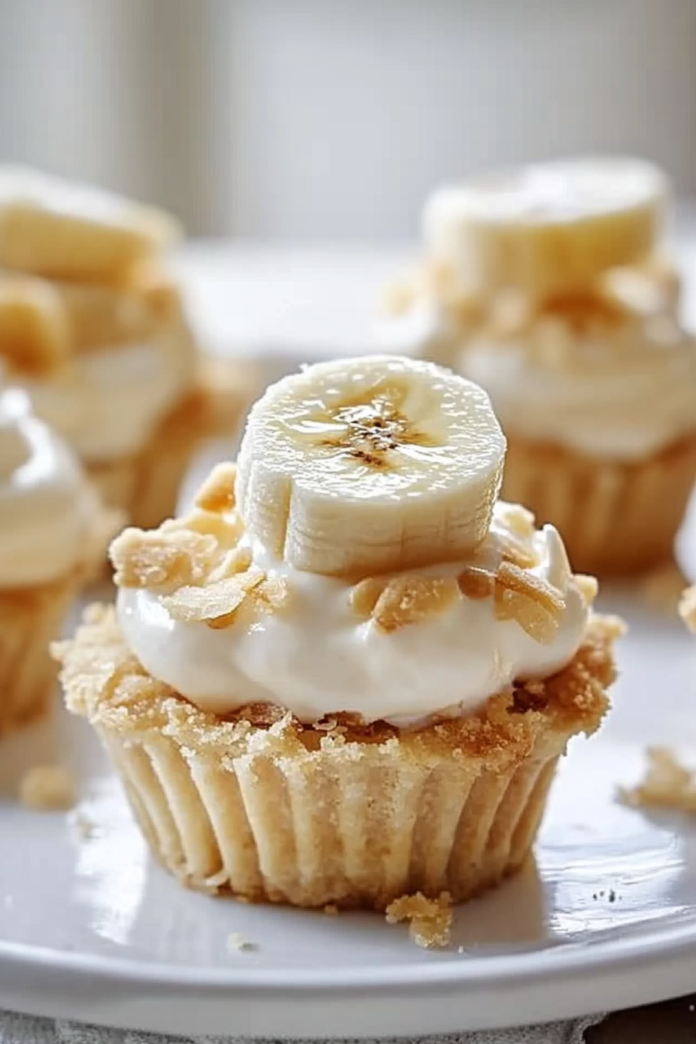 No-Bake Mini Banana Cream Pies