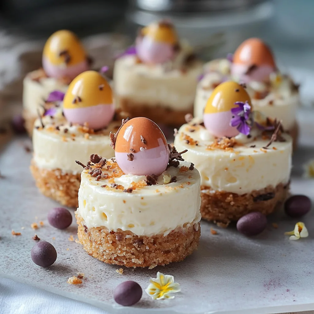 Mini Easter Egg Cheesecake Bites Delight