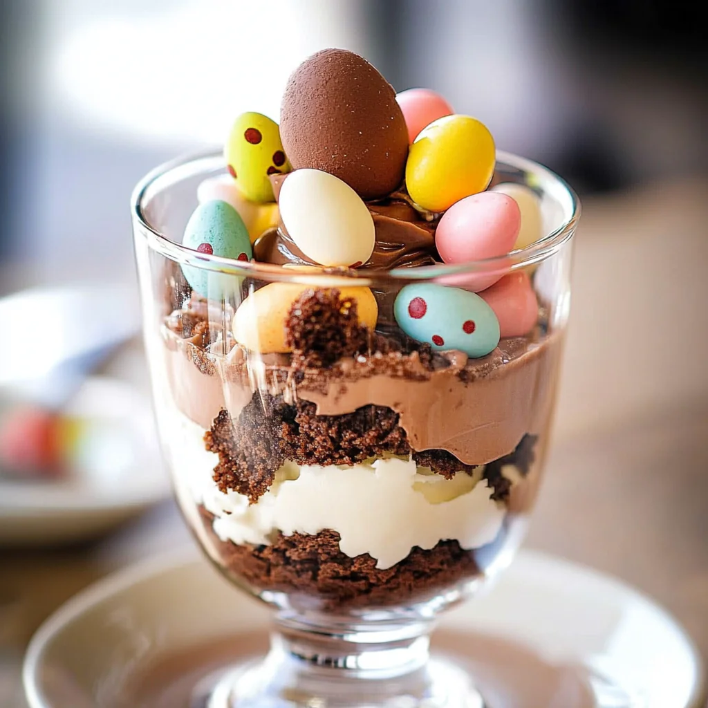 Mini Eggs Brownie Parfaits