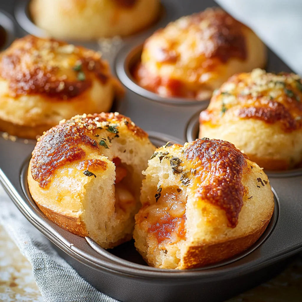 Muffin Tin Pizza Bombs