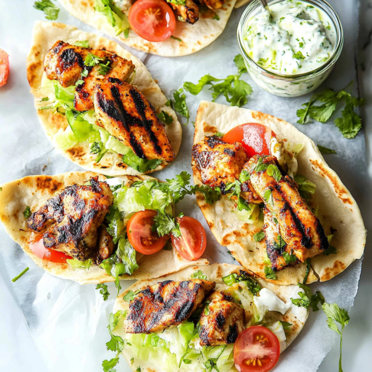 Grilled Chicken Gyros with Tzatziki - Hibord