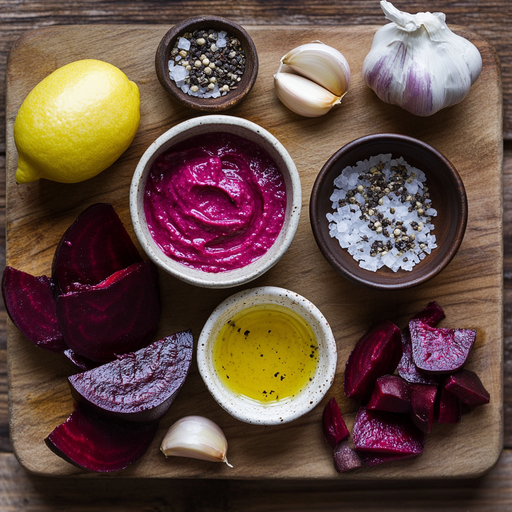 Beet Hummus ingredients