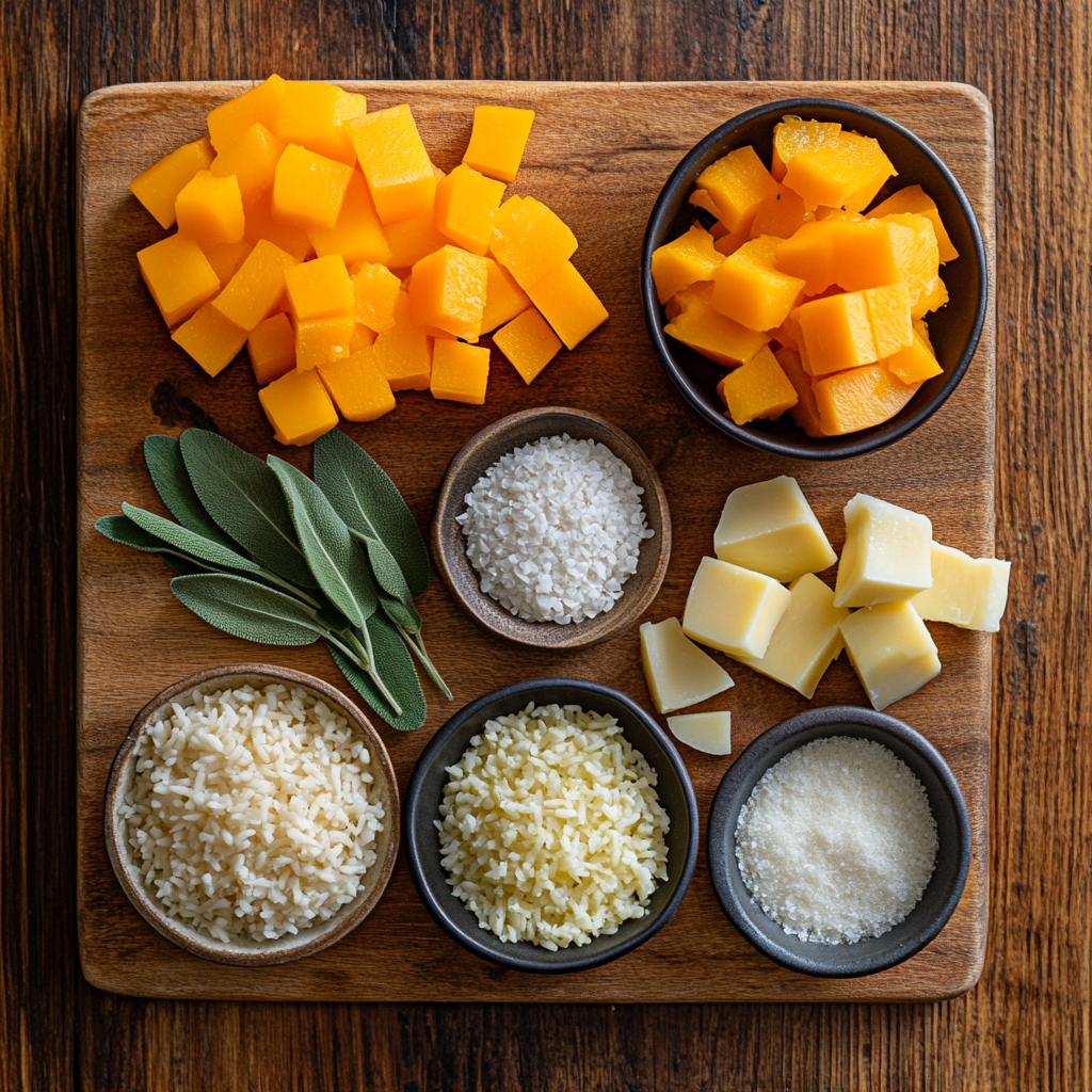 Butternut Squash Risotto ingredients
