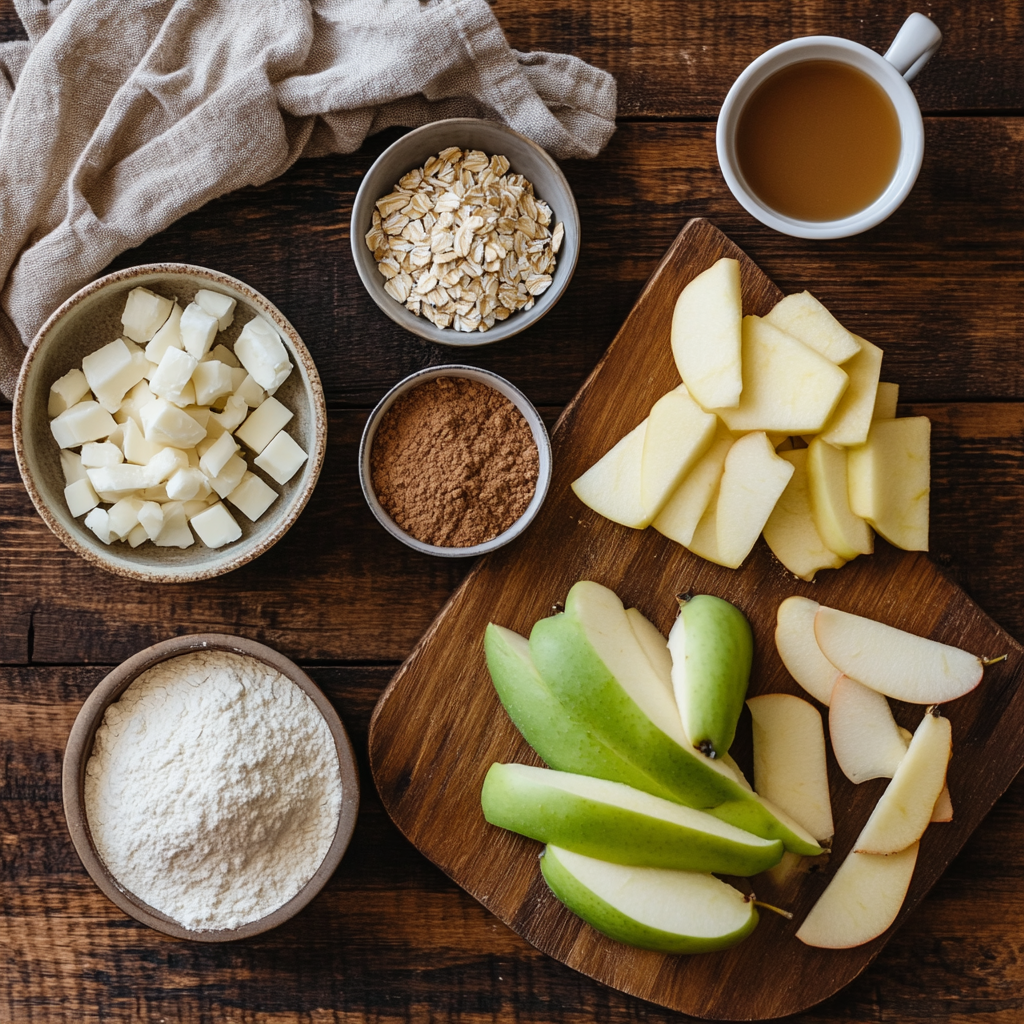 Caramel Apple Cobbler ingredients