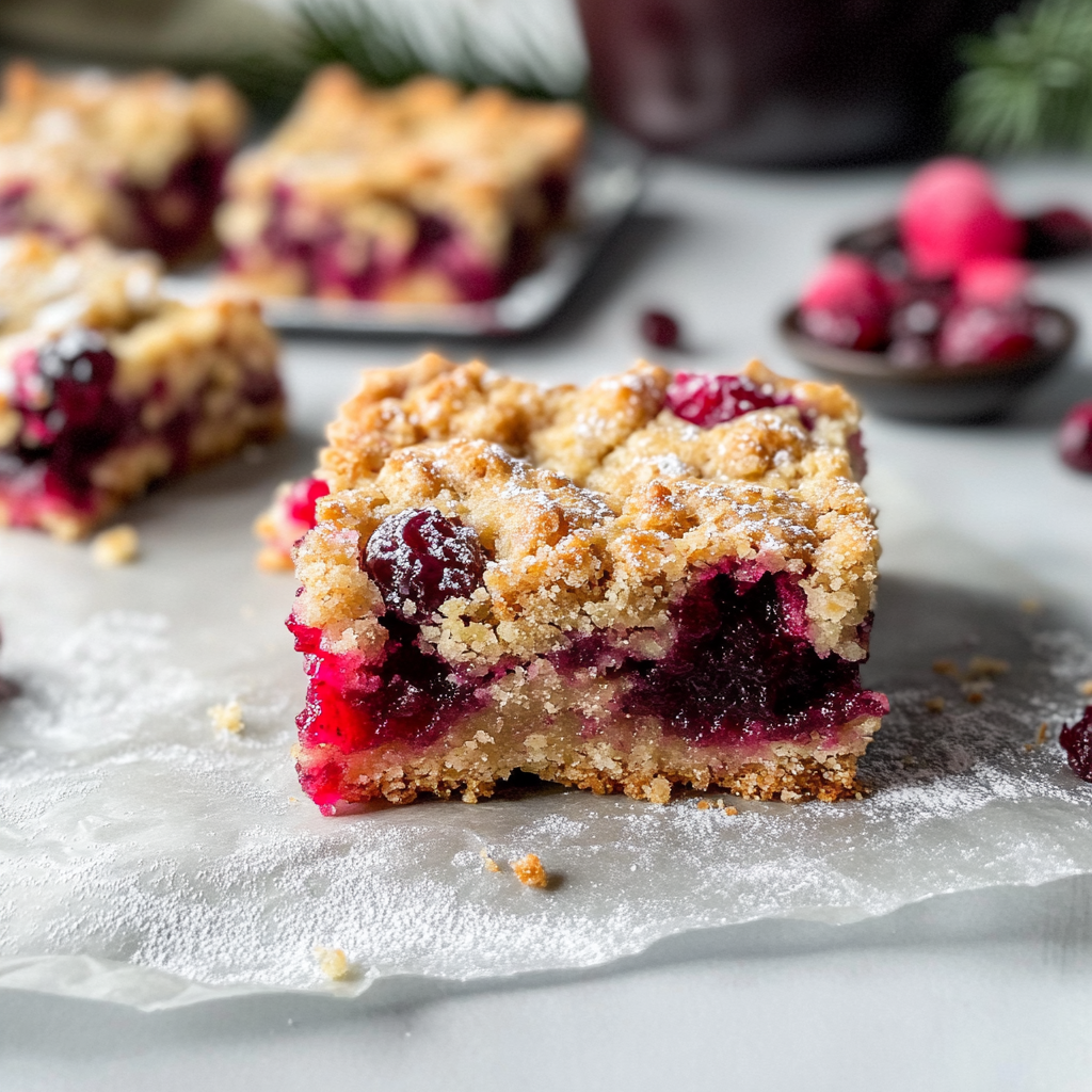 Cranberry Shortbread Bars