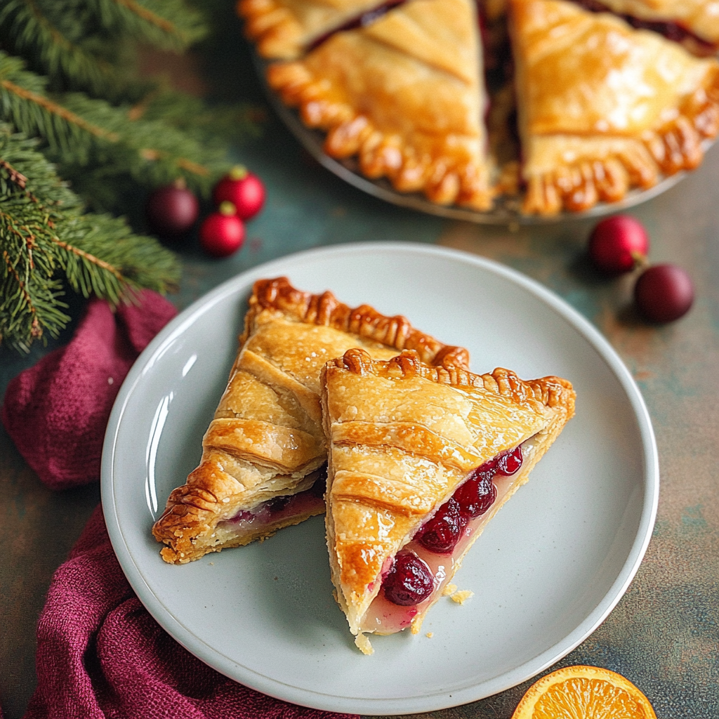 Cranberry & Orange Christmas Tree Pies