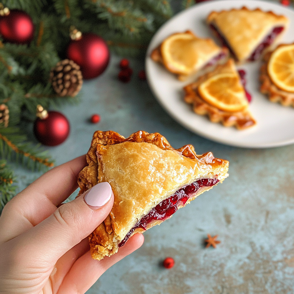 Cranberry & Orange Christmas Tree Pies
