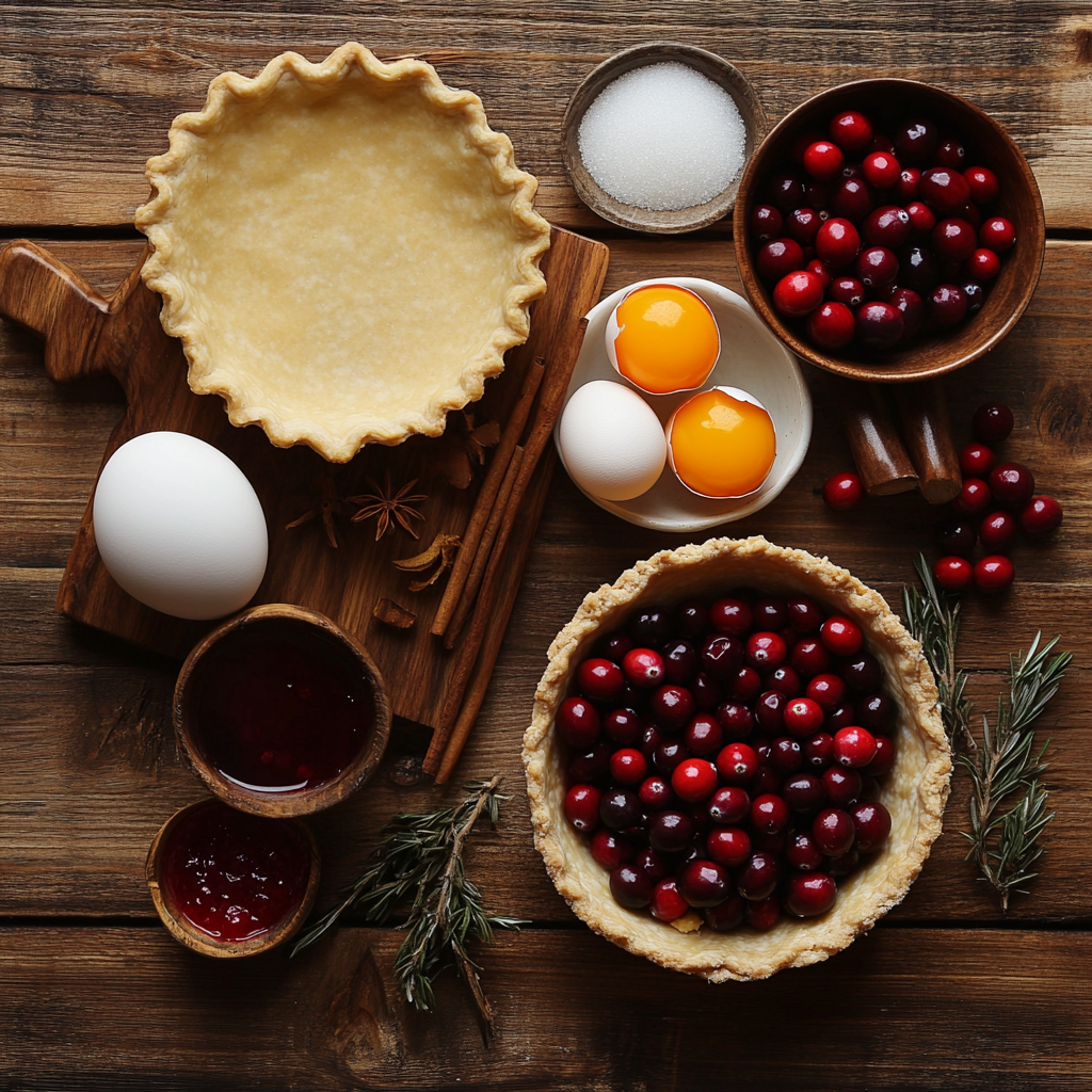 Cranberry & Orange Christmas Tree Pies ingredients