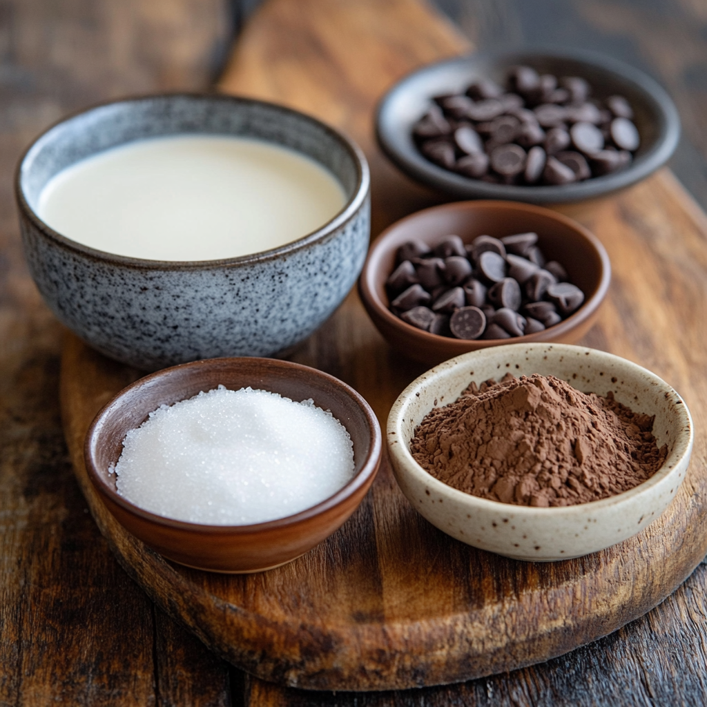 Decadent Slow Cooker Hot Chocolate ingredients