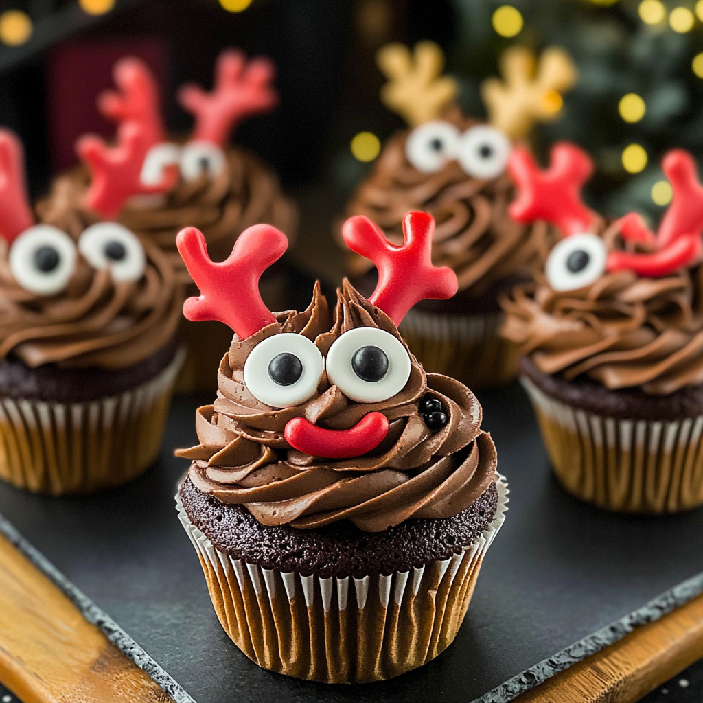 Easy Reindeer Cupcakes