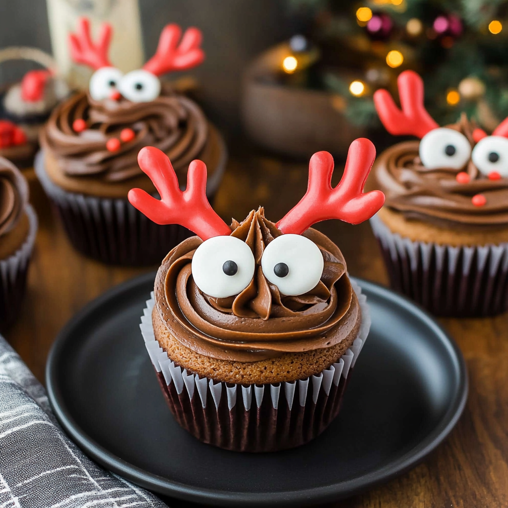 Easy Reindeer Cupcakes