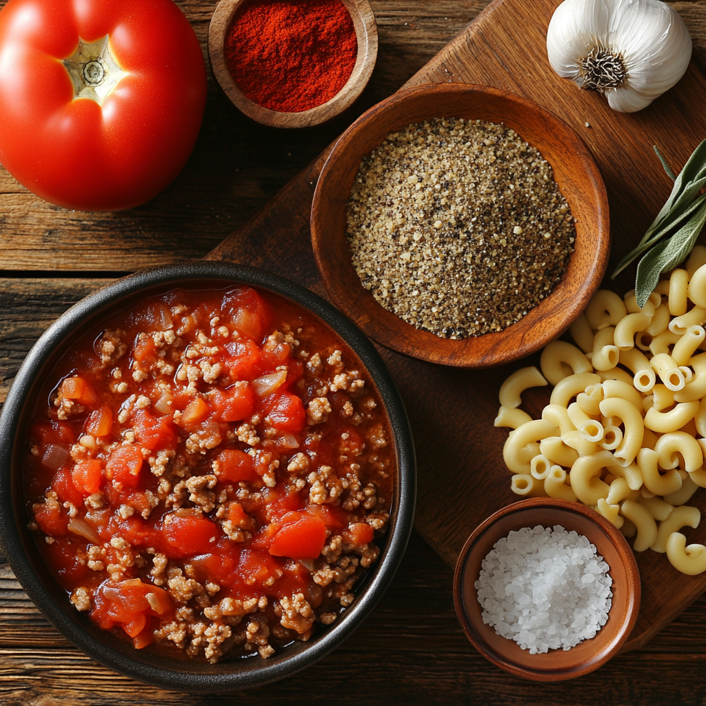 Grandma’s Goulash ingredients
