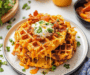 Loaded Cheesy Potato Waffles
