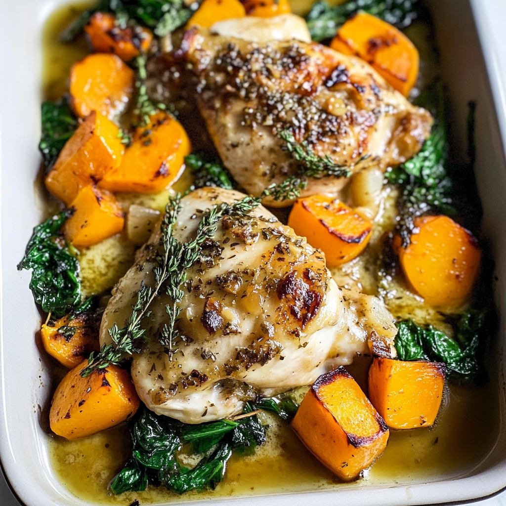 Maple Dijon Chicken With Butternut Squash