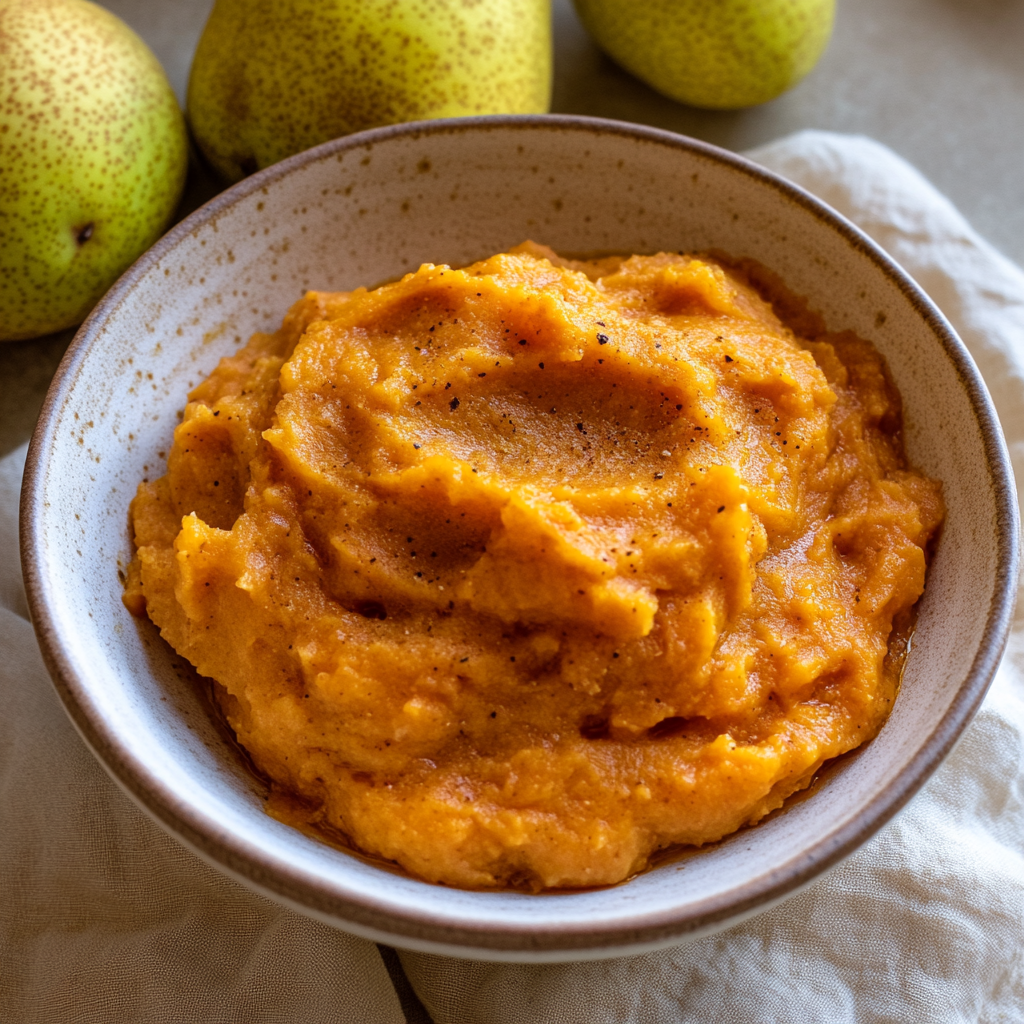 Mashed Sweet Potatoes and Pears