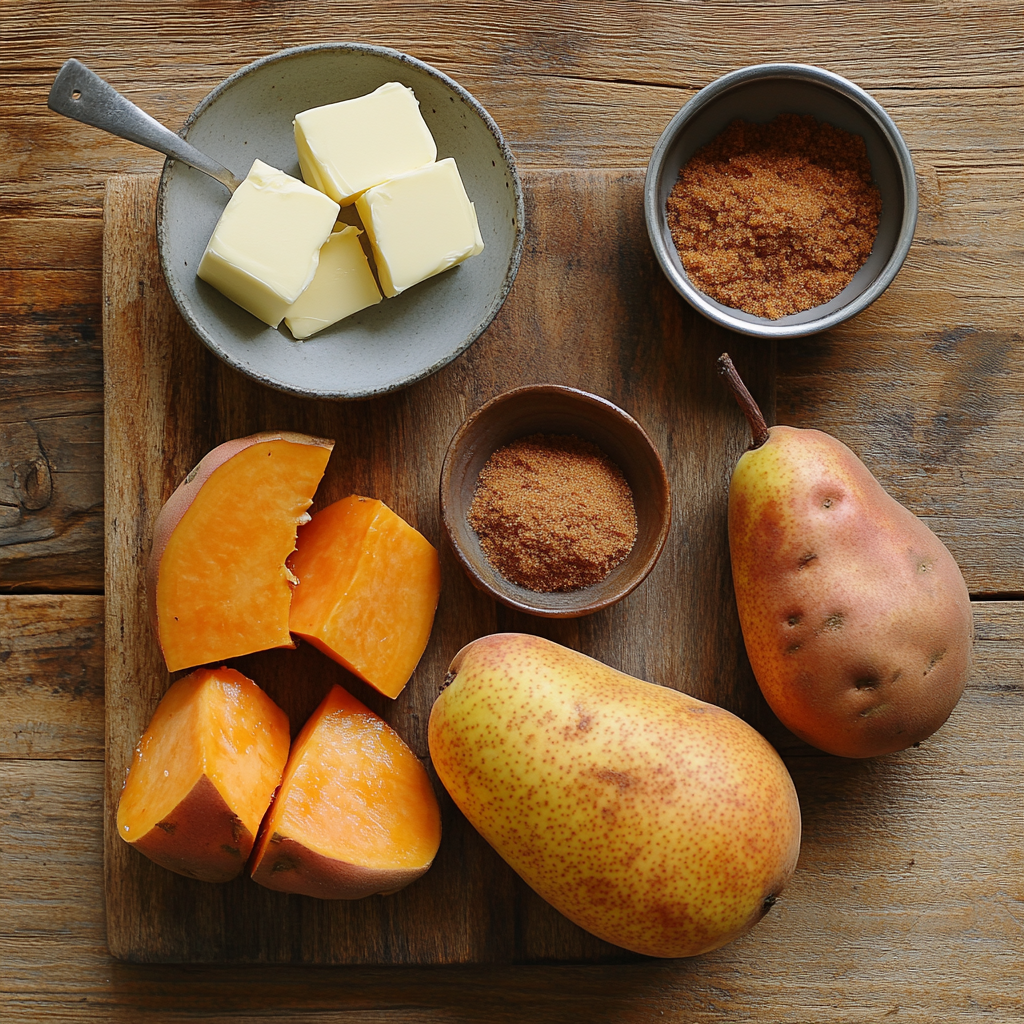 Mashed Sweet Potatoes and Pears ingredients