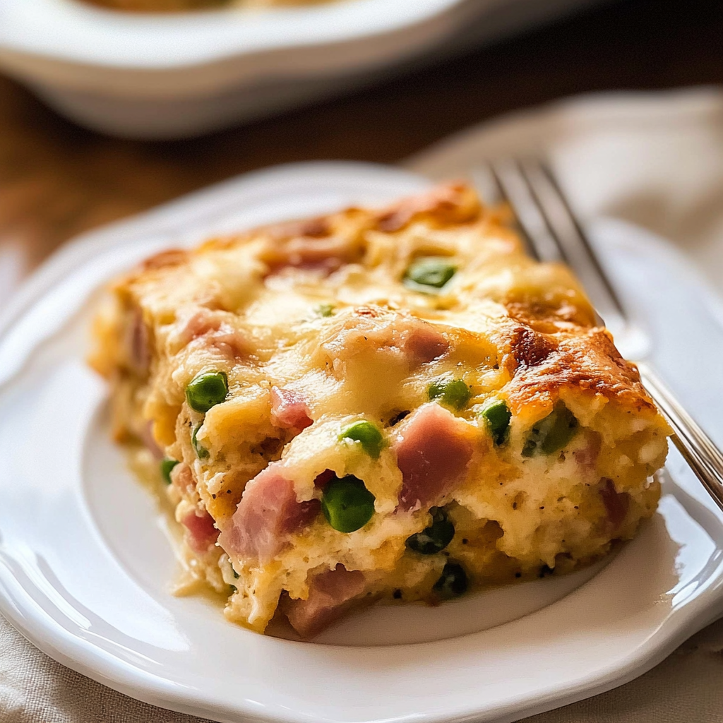 Overnight Ham & Swiss Cheese Strata