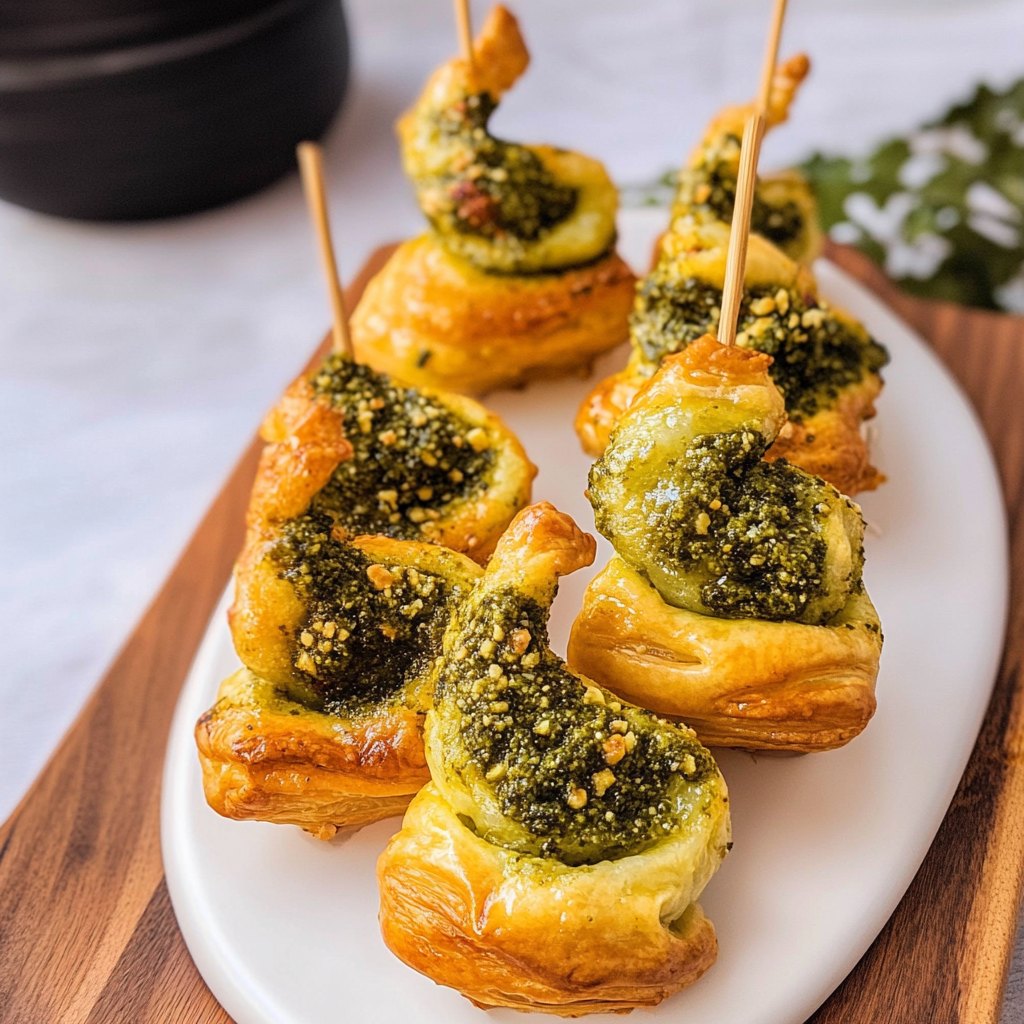 Pesto Puff Pastry Christmas Trees