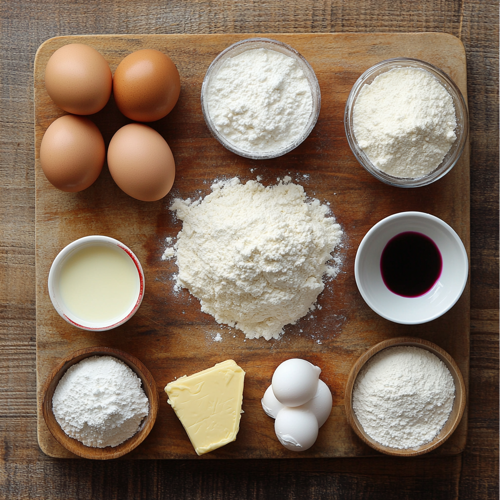 Santa Cupcakes ingredients