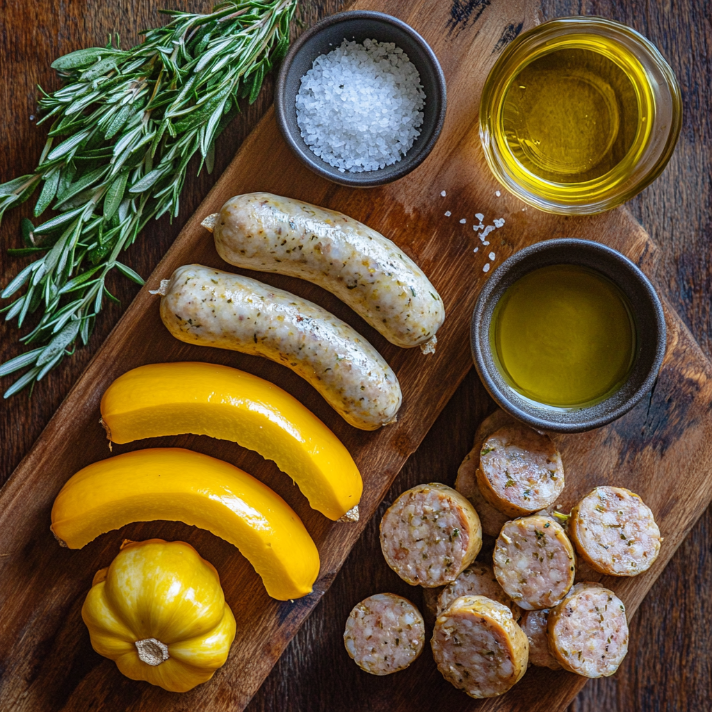 Sheet Pan Delicata Squash with Chicken Sausage ingredients