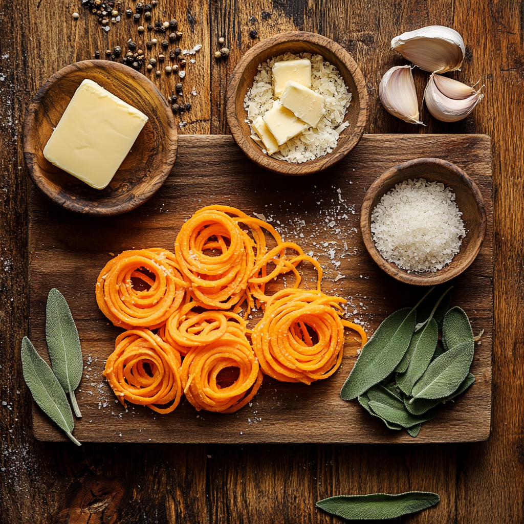 Sweet Potato Noodles with Sage Brown Butter Sauce ingredients