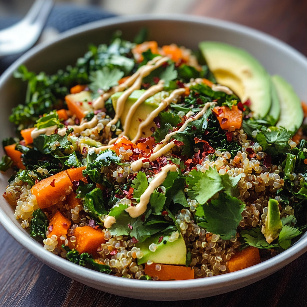 Sweet Potato & Kale Quinoa Salad