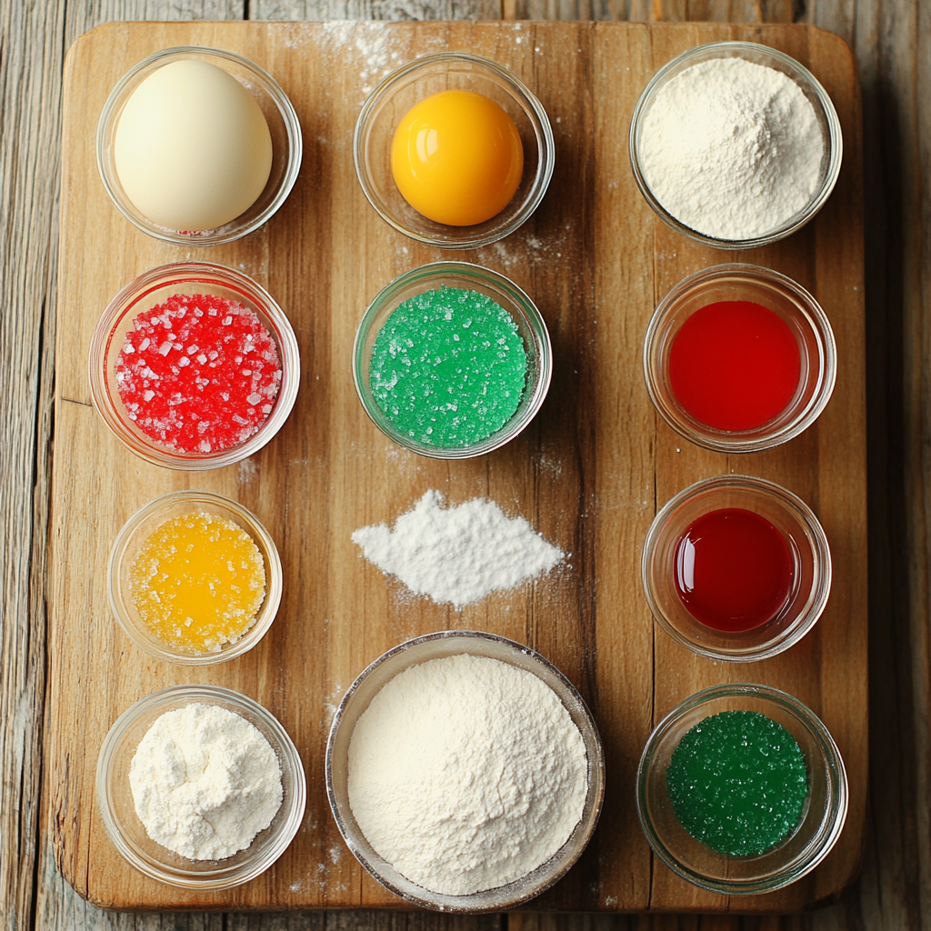 Christmas Pinwheel Cookies ingredients
