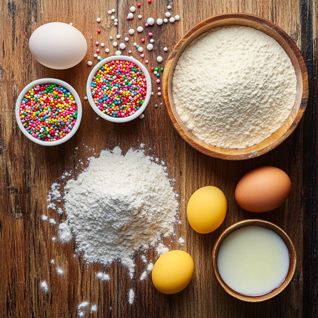 Christmas Sprinkle Buttermilk Bread ingredients