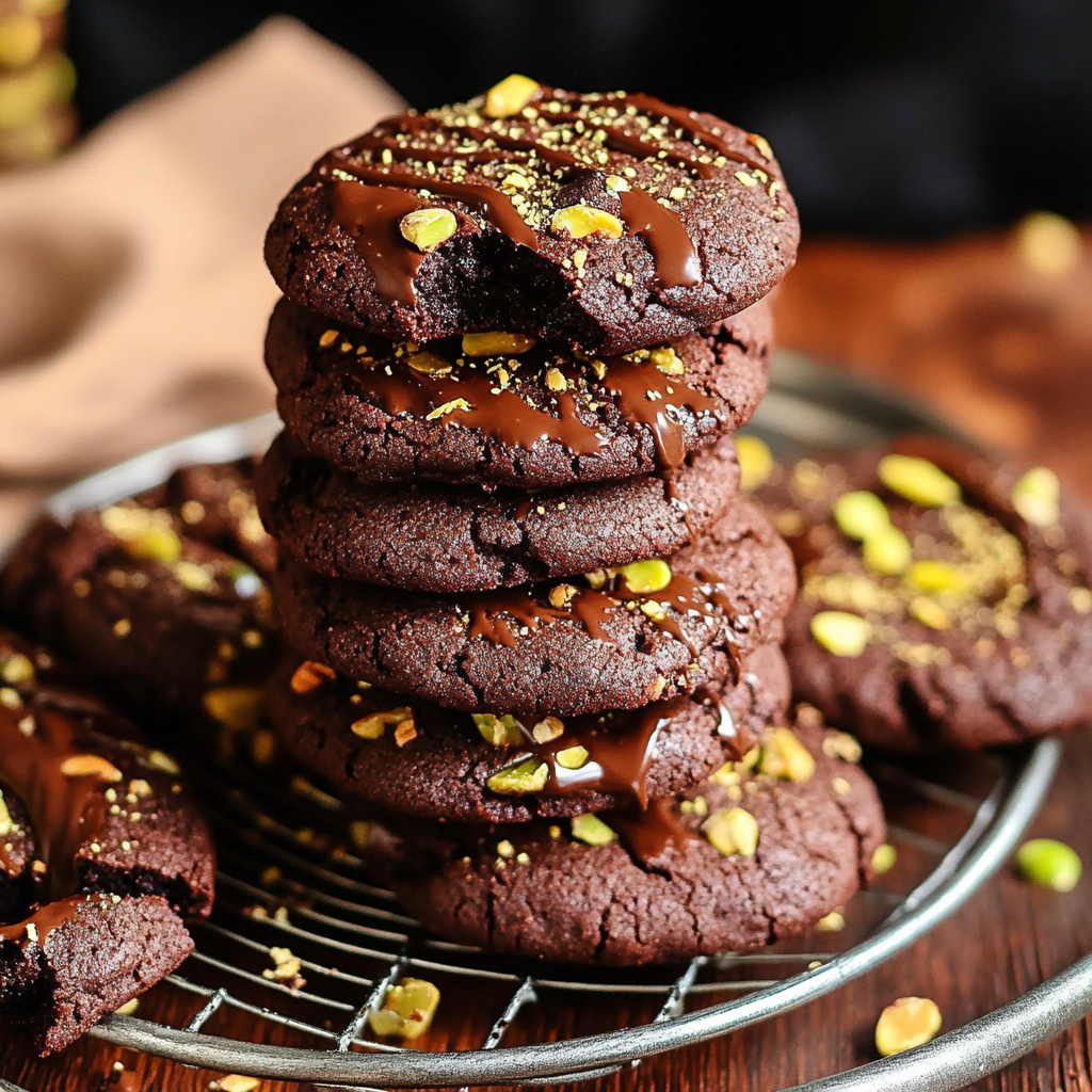 Double Chocolate Pistachio Cookies