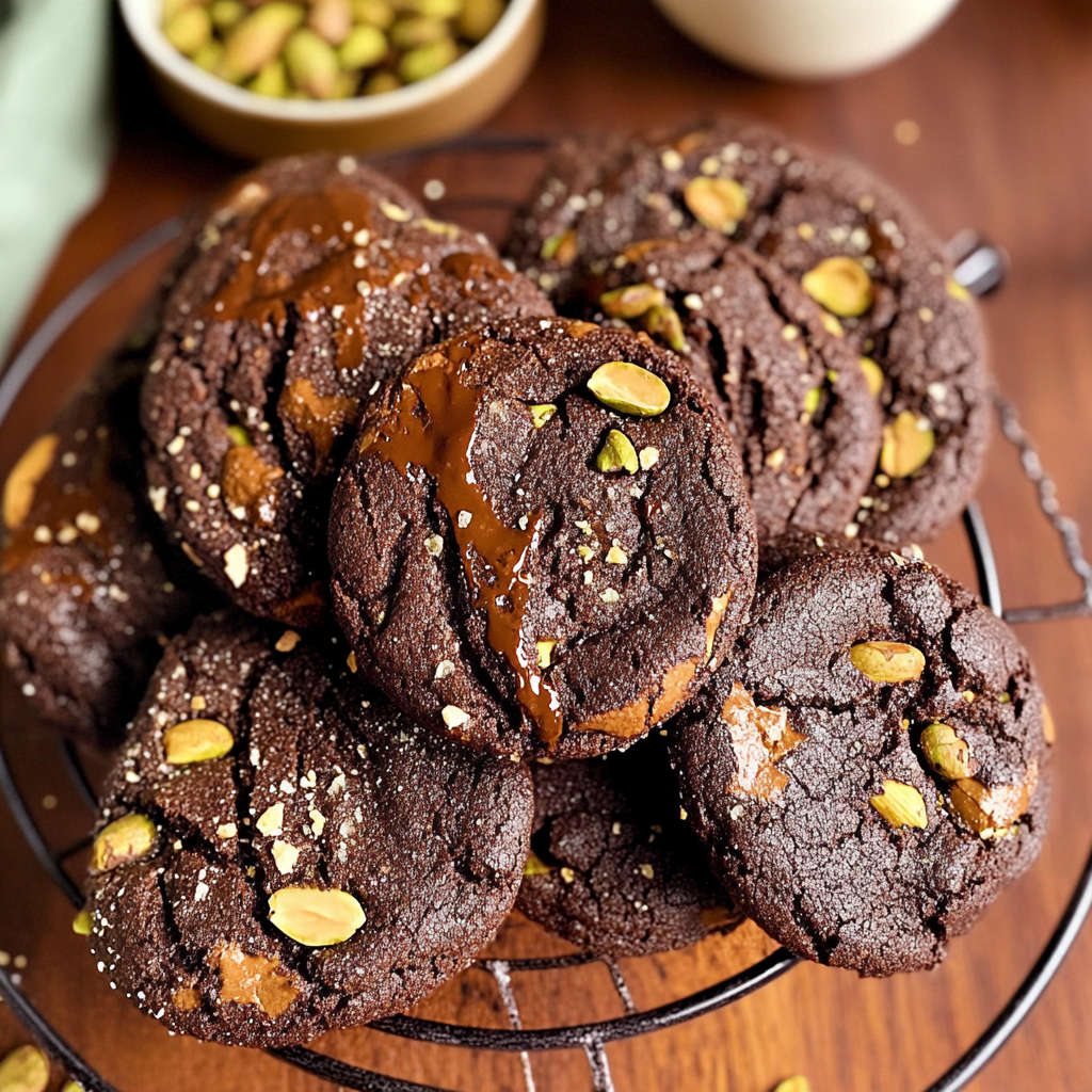Double Chocolate Pistachio Cookies