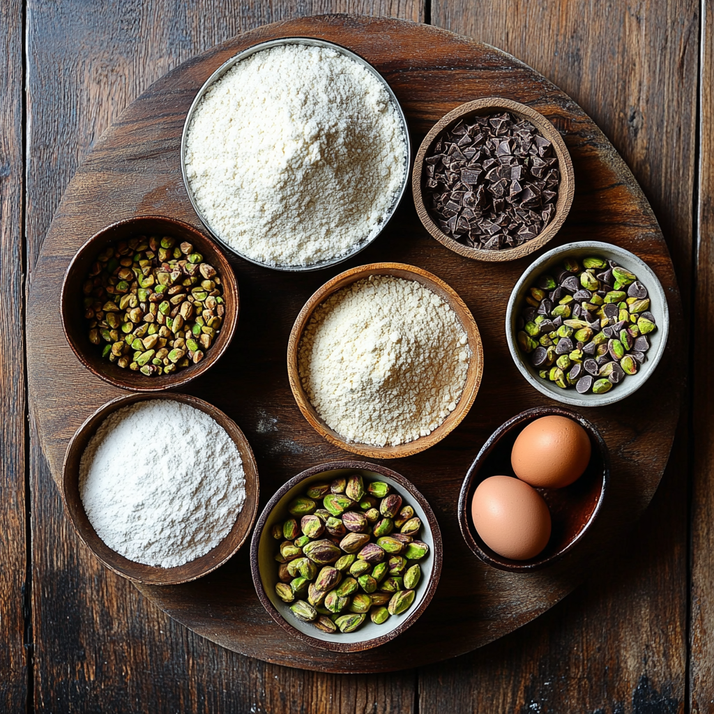 Double Chocolate Pistachio Cookies ingredients