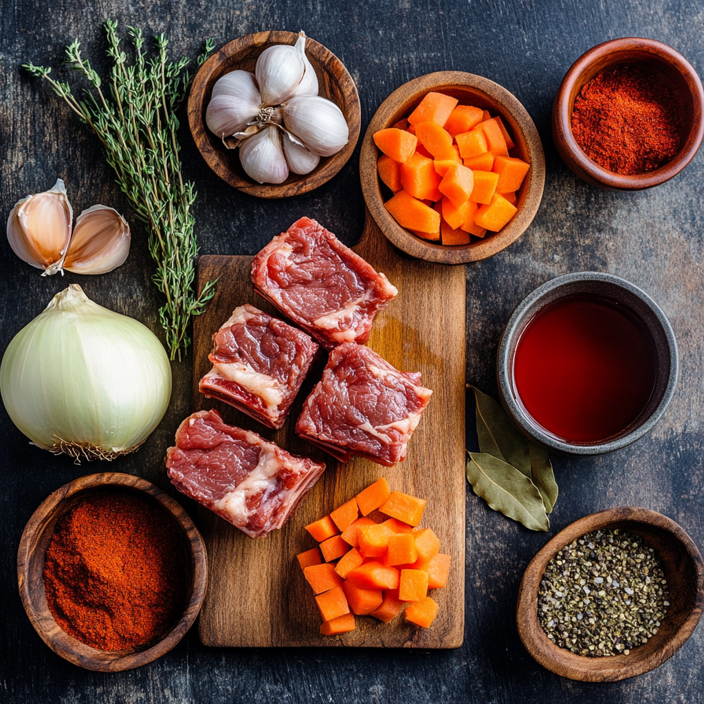 Easy Short Rib Beef Ragu ingredients