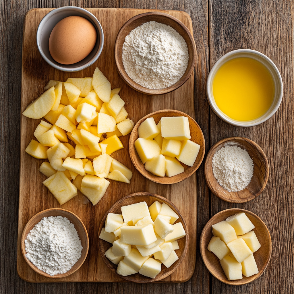 French Apple Almond Cake ingredients