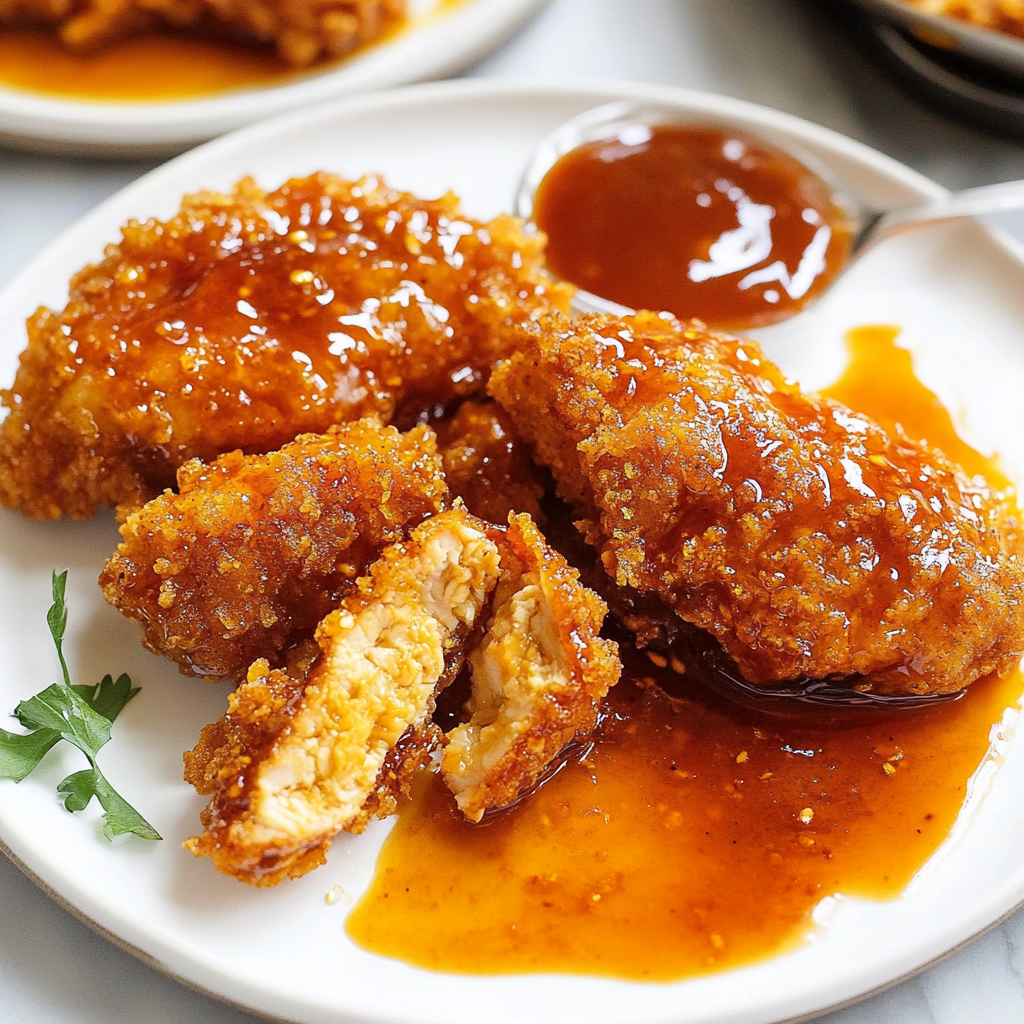Golden Crunchy Hot Honey Chicken Recipe