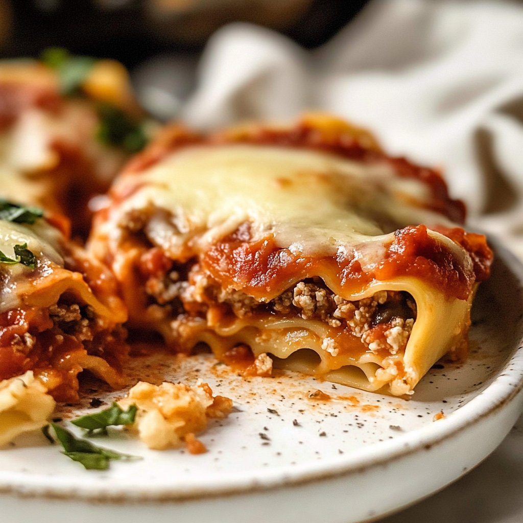 Lasagna Roll Ups with Cottage Cheese