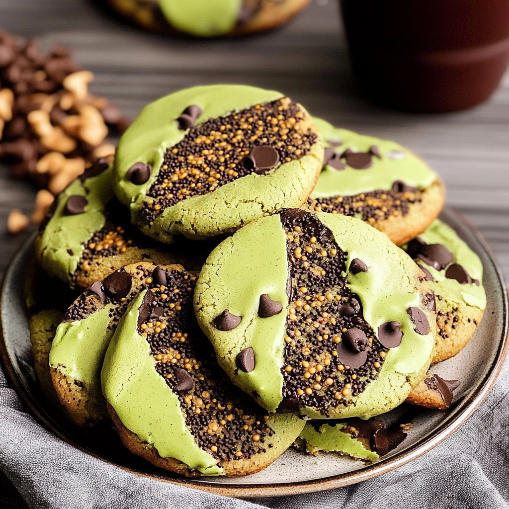 Matcha Chocolate Chip Cookies