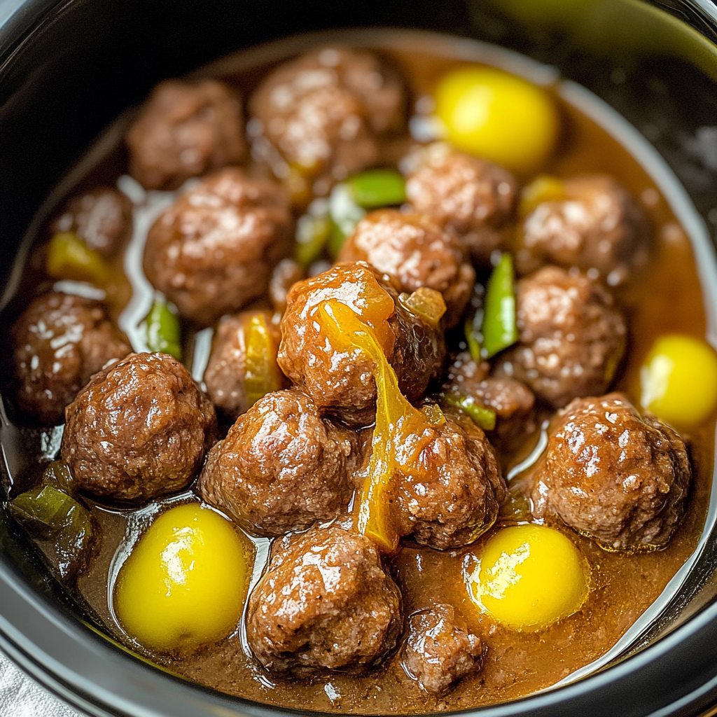 Mississippi Meatballs in the Crock Pot