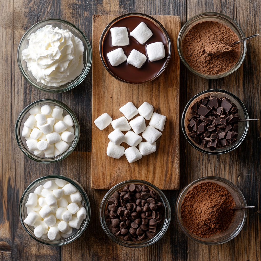 Mocha Hot Chocolate Bombs ingredients