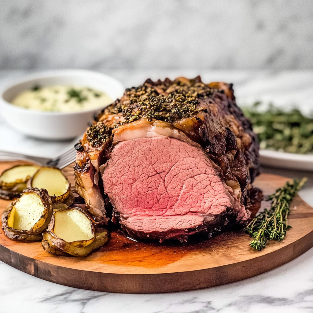 Prime Rib Roast with Horseradish Sauce
