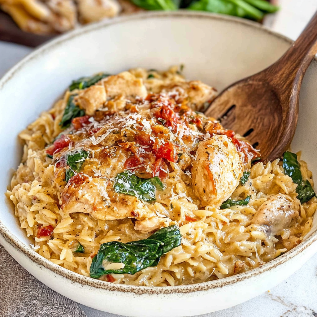Slow Cooker Parmesan Herb Chicken & Orzo Recipe