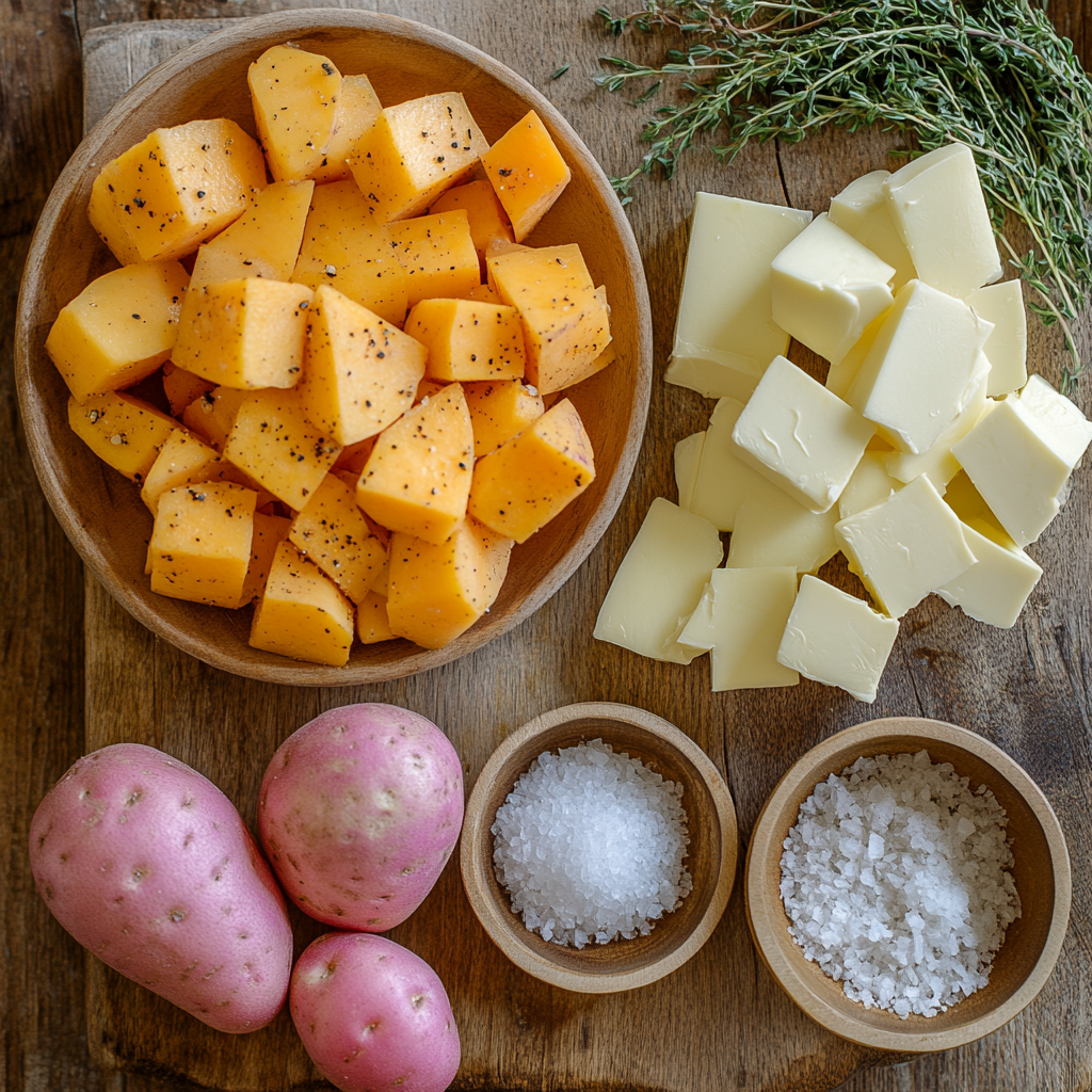 Slow Cooker Swamp Potatoes ingredients