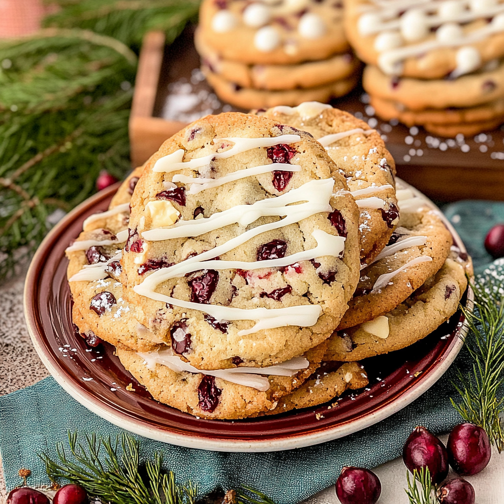 White Chocolate Cranberry Cookies Recipe