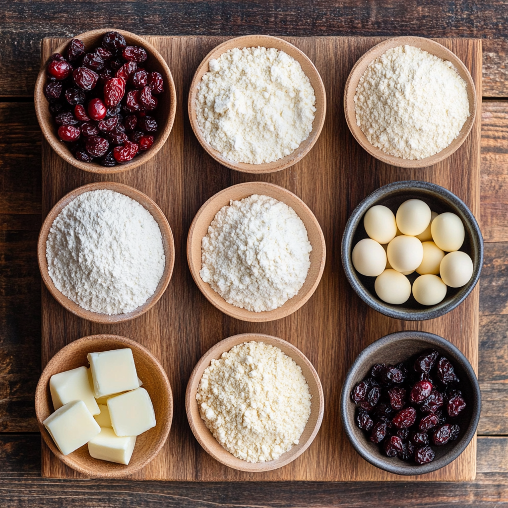 White Chocolate Cranberry Cookies Recipe ingredients