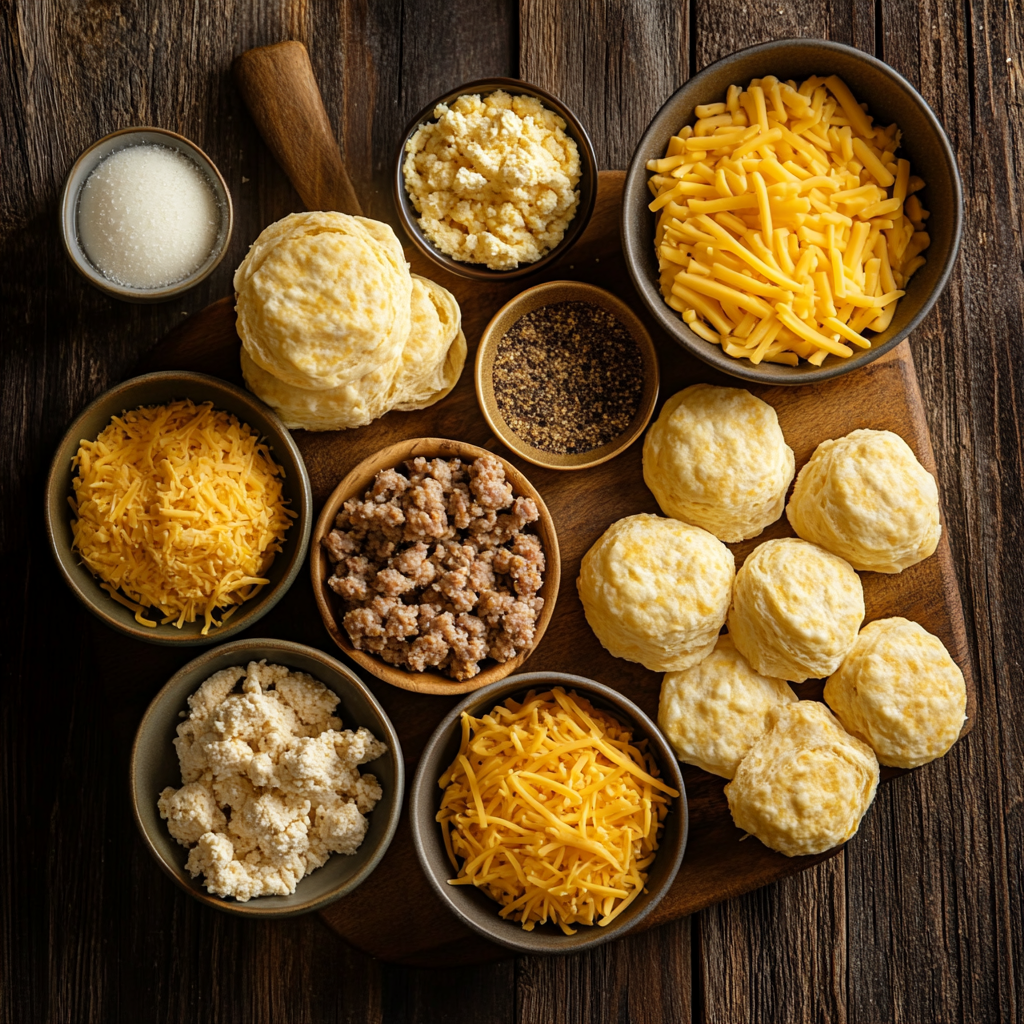 Biscuit Breakfast Casserole ingredients