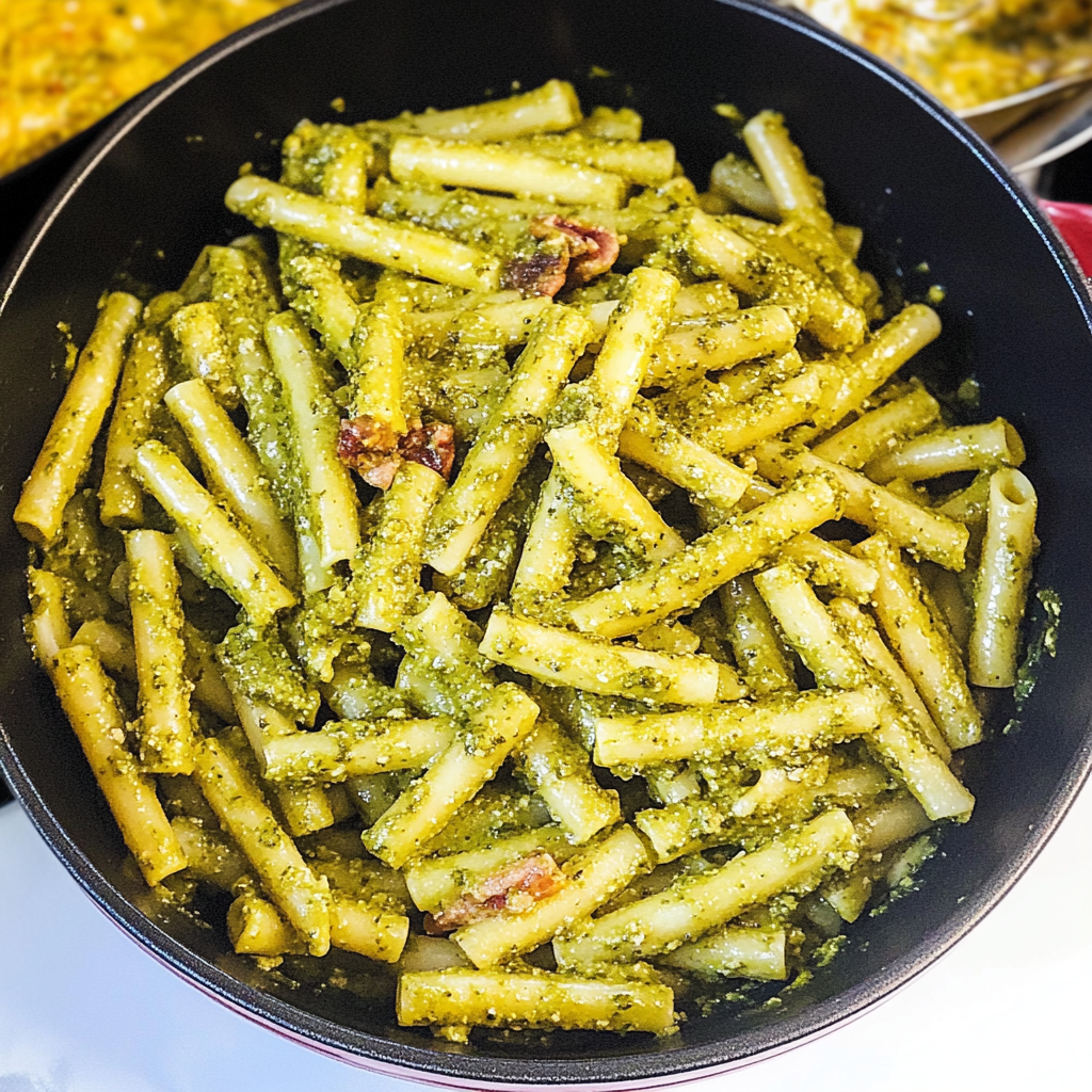 Casarecce Pasta with Basil Pesto