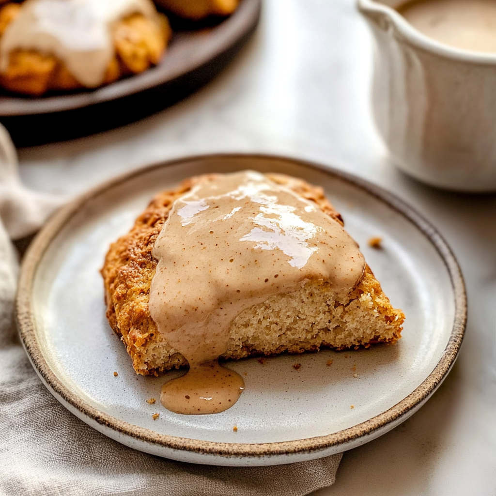 Chai Scones With Maple Chai Glaze