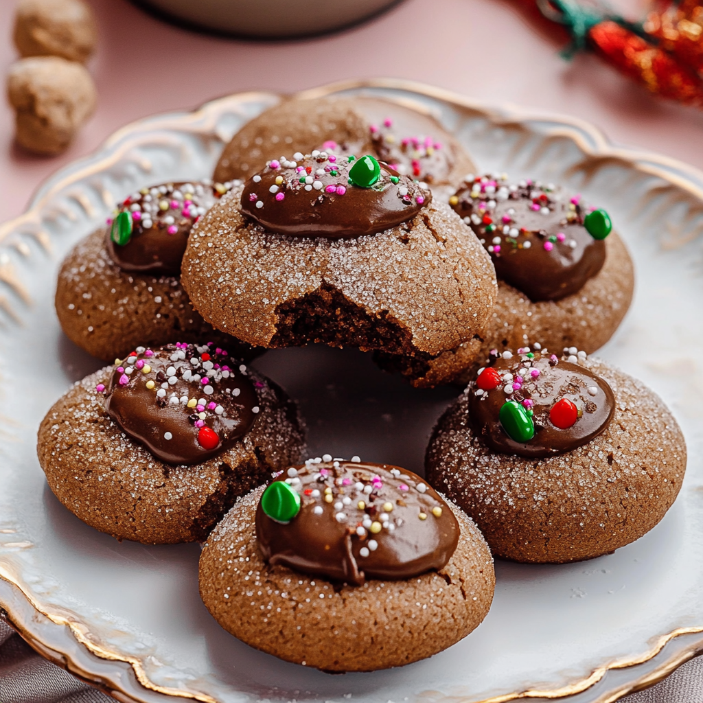 Chocolate Peanut Butter Blossoms